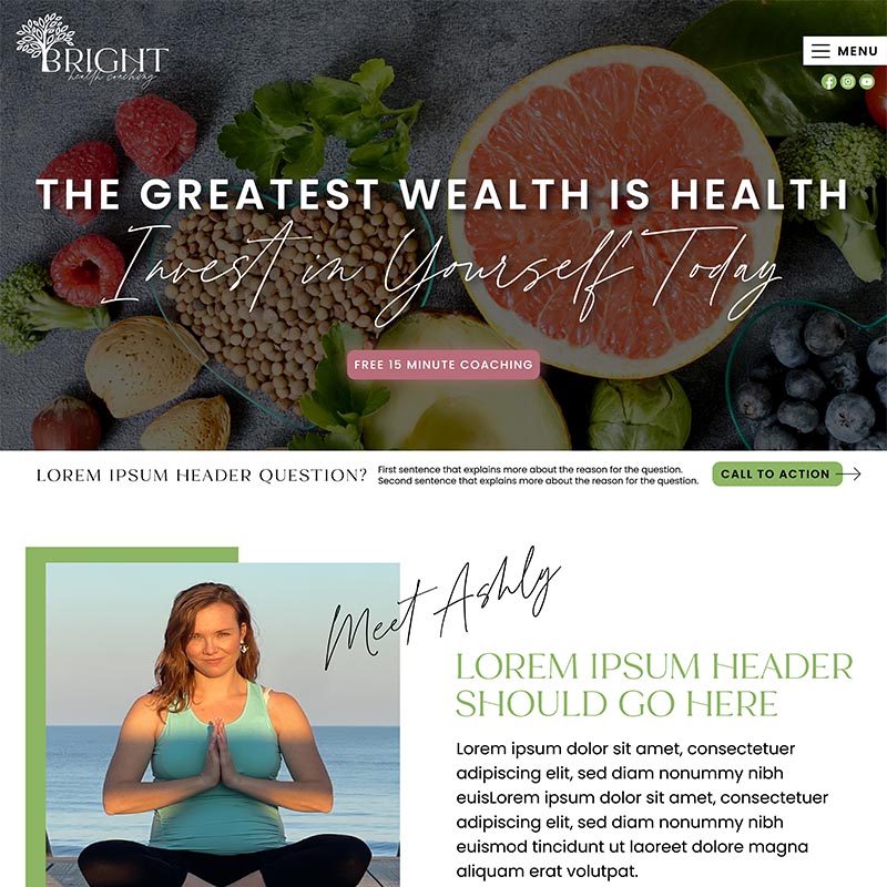 Bright Health Coaching - Brand and Web Design Agency