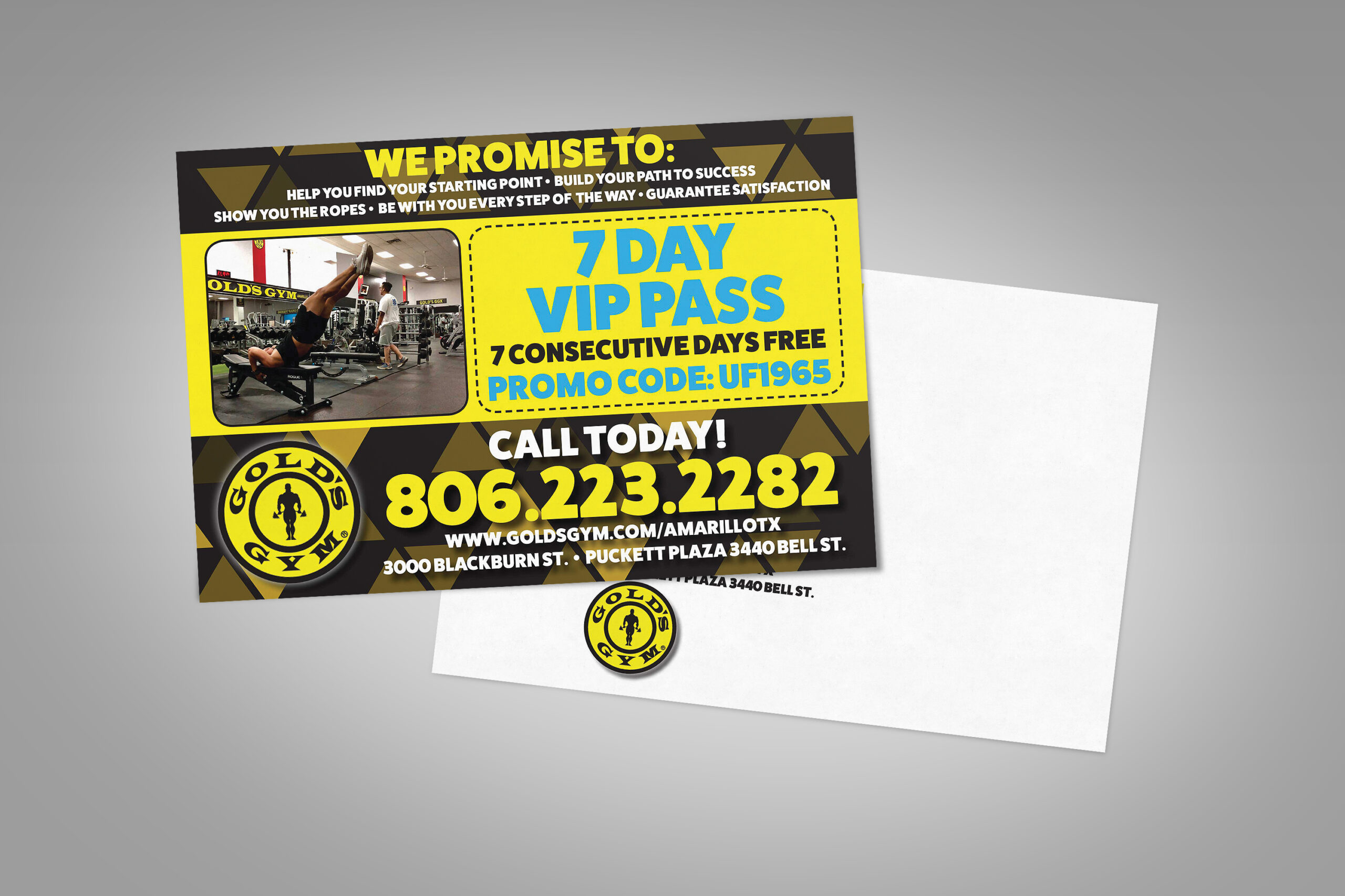 Golds Gym Print Mail Design - Brand and Web Design Agency