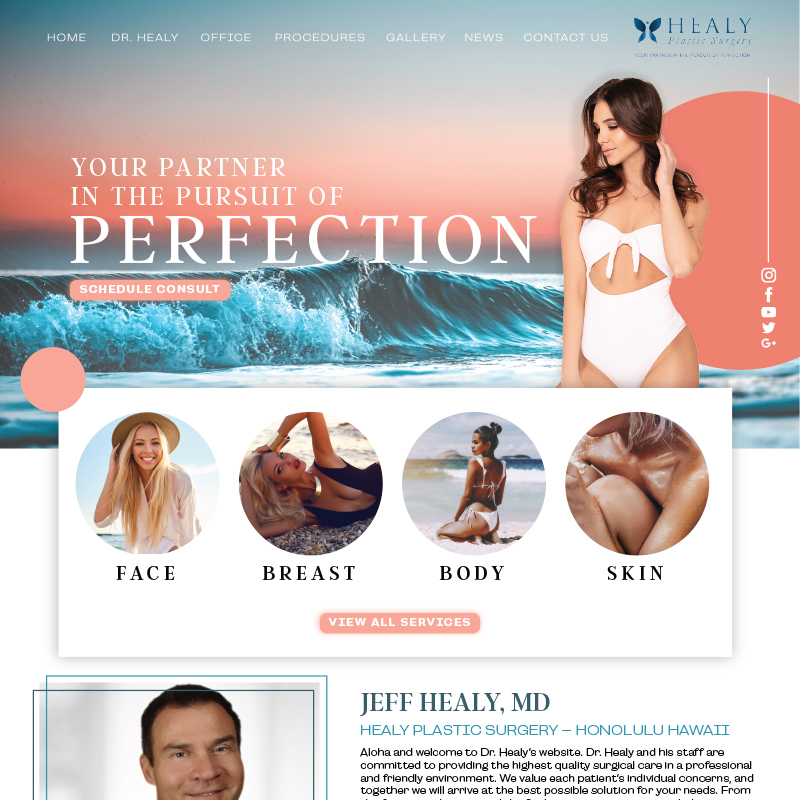 Healy Plastic Surgery Greenwich Medical Spa Fourth N Main - Brand and Web Design Agency