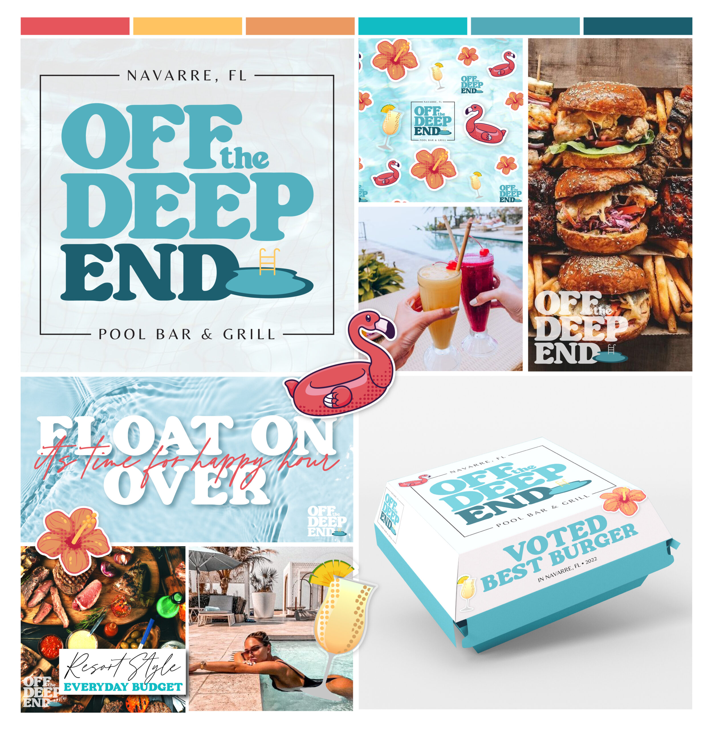 Off The Deep End Brand Board