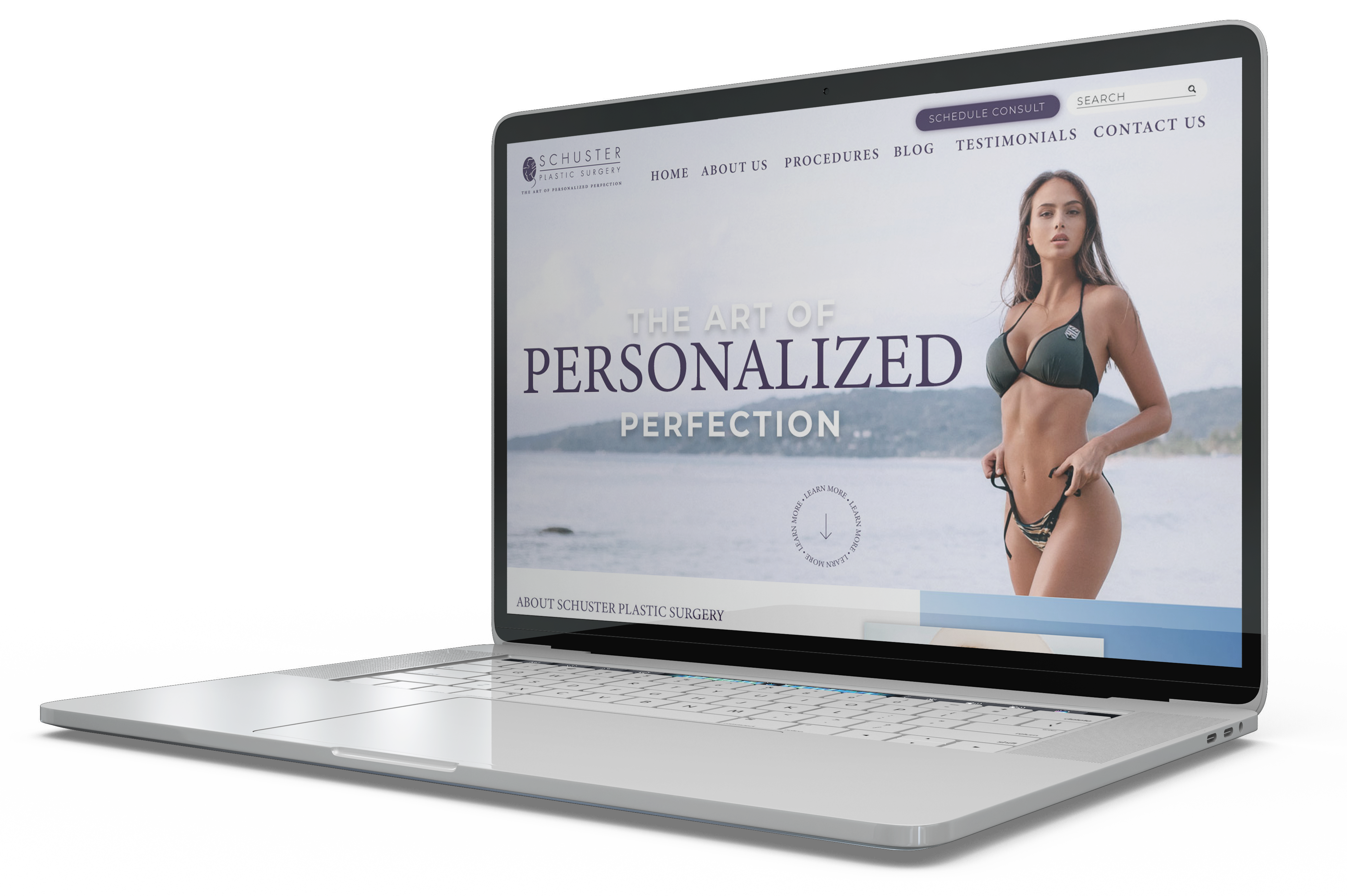 Schuster Plastic Surgery Homepage - Brand and Web Design Agency