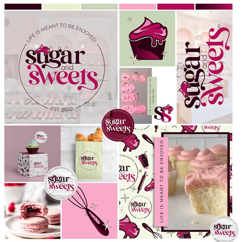 Sugar & Sweets Brand Board - Brand and Web Design Agency