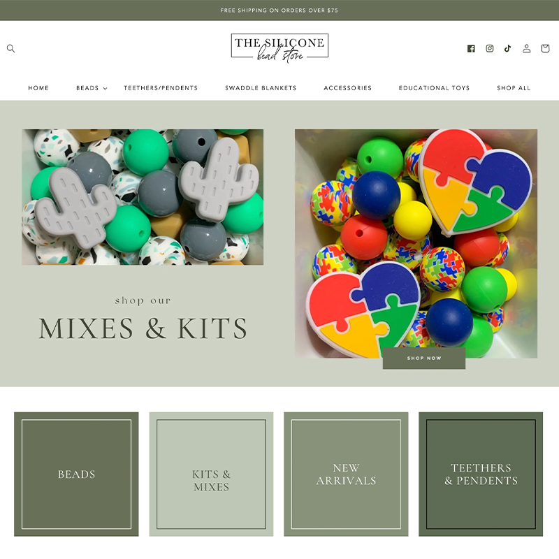 The Silicone Bead Store - Brand and Web Design Creative Agency